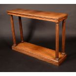 A 19th century mahogany pier table, rectangular top above a deep frieze,