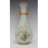 A large Grainger Worcester slender ovoid vase, pained with poppies,