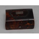 A post-Regency tortoiseshell needle box,