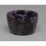 A Derbyshire Blue John bowl, possibly Cliff Blue, 5cm high, 7.