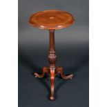 A Victorian mahogany circular wine table,