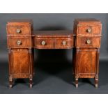 A Regency mahogany twin-pedestal bow-centre sideboard,