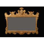 A 19th century giltwood and gesso landscape pier glass,