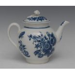 An 18th century Caughley teapot and cover,