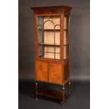 An 18th century Revival mahogany display cabinet,