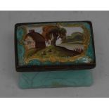 A George III South Staffordshire enamel rectangular snuff box,