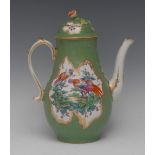 A Worcester baluster coffee pot and cover,