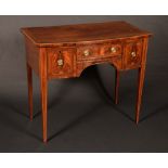 A 19th century mahogany bow-fronted lowboy,