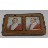 English School (early 20th century), a pair of portrait miniatures, Major Henry Hawkins O.B.E.