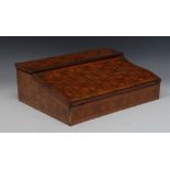 A French Transitional style kingwood parquetry lap desk,