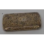 A 19th century French silver-gilt snuff box,