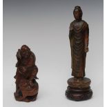 A Chinese terracotta figure, of Buddha in Abhayamudra,