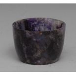 A Derbyshire Blue John bowl, possibly Cliff Blue, 4.5cm high, 7.