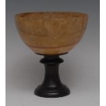 A Derbyshire specimen chalice, banded fluorite flared bowl, Ashford marble pedestal base,