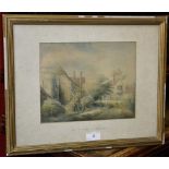 S Watkins (early 19th century) Red Lion, Hereford signed, watercolour, 20.5cm x 25.