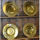 A pair of offertory alms dishes,