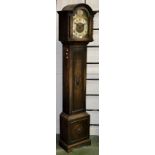 A 20th century oak longcase clock,