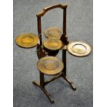 A Monoplane oak patent cake stand