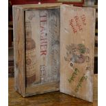 Teachers Whisky pine advertising box,