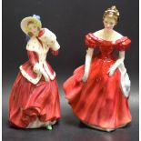 A Royal Doulton figure, HN1992, Christmas Morn; another, HN2220,