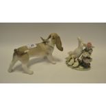 A Lladro model of a hound;