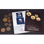 Coins - a George III Boulton & Watt cartwheel twopenny piece 1797 AF, four similar pennies,