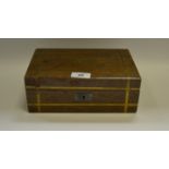 An Edwardian child's writing box, fitted interior, c.