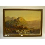 F E Jamieson (late 19th century) 'Paradise Falls' signed, oil on canvas,