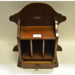 An Edwardian mahogany letter/correspondence cabinet, drawer to base, c.