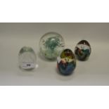 Glass Paperweights - a globular glass paperweight,