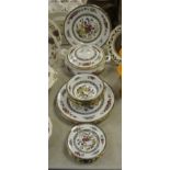 A Paragon china part tea service, six dinner plates,