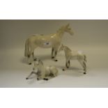 Beswick - a dapple grey Mare; a dapple grey Foal;