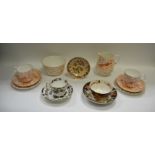 Ceramics - a Bloor Derby cup and saucer; a Wedgwood Imari palette saucer;