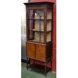 An 18th century Revival mahogany display cabinet,