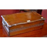 A Victorian mahogany needlework or sewing box,