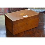 An Edwardian crossbanded and inlaid workbox,