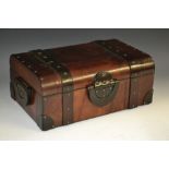 A cedar lined leather cigar humidor, by Wesley Bober,