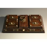 A 19th century Rosewood playing card waiter,