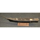 A 19th century scratch built painted softwood maritime model, of a tea clipper,