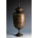 A 19th century Persian ovoid vase and cover,