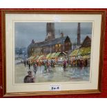 Michael Crawley The Morledge Market and Shot Tower signed,