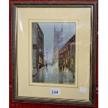 Michael Crawley Evening, Irongate, Derby signed,