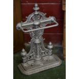 A Victorian cast iron stick stand, cast to the back Falkirk PL258A No.
