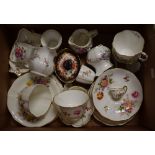 Royal Crown Derby - Posies pattern breakfast cup and saucer; others, trinket dishes, jugs,