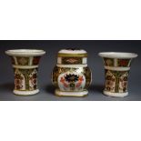 A Royal Crown Derby 1128 Imari pattern mustard pot and cover;