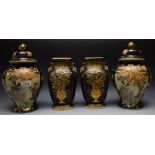 A pair of Noritake slab-sided vases;