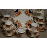 An Edwardian Staffordshire tea set for eight,