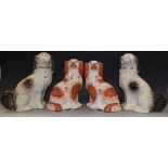 A pair of Staffordshire mantel dogs;