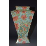 A Shelley Art Deco Chinese dragon and peony vase