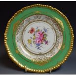 A Royal Crown Derby shaped circular cabinet plate,